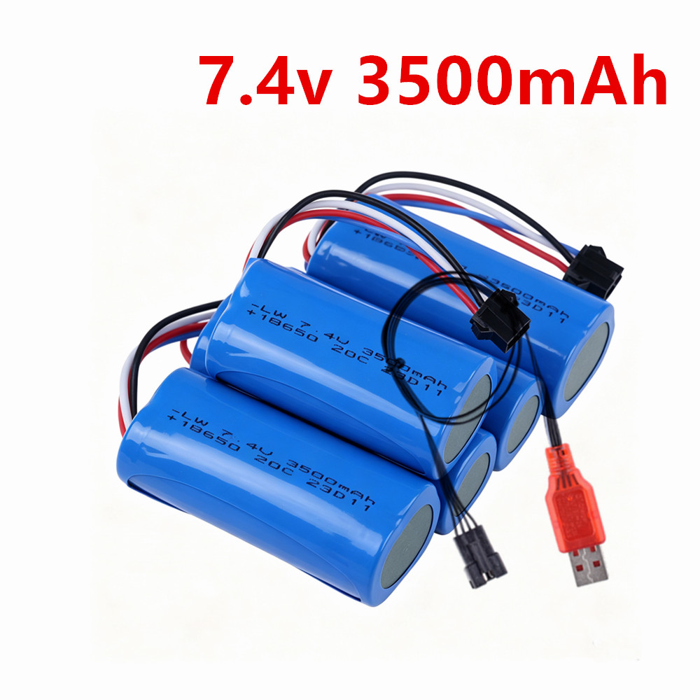 18650 3500mAh 7.4V SM-4P Plug  - Drone Rc Truck recensie en prijs