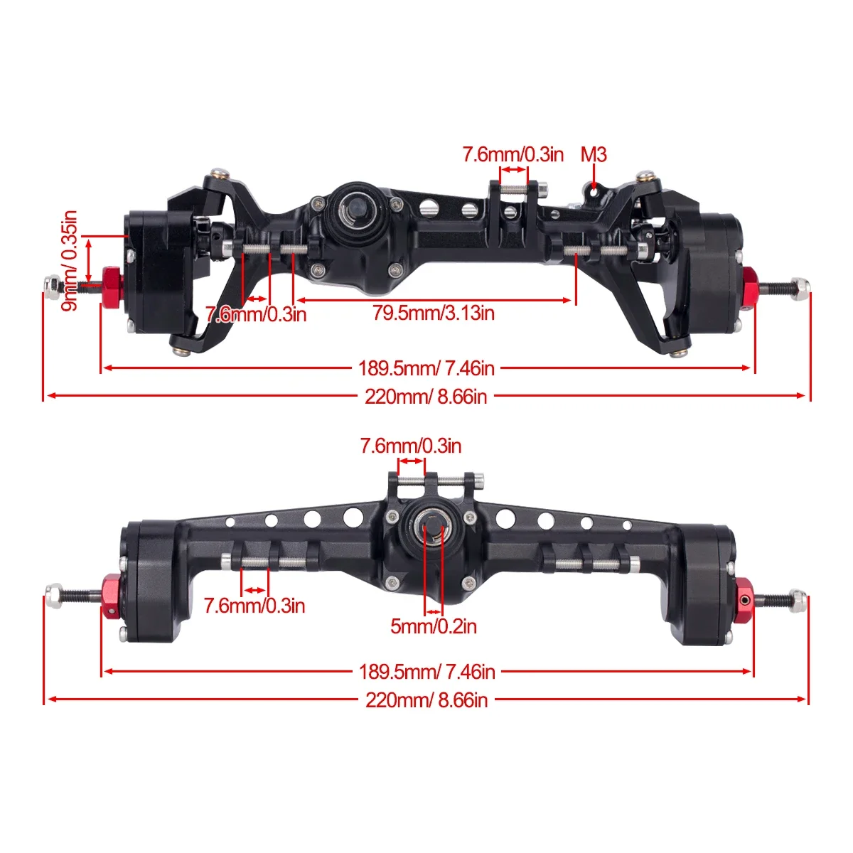 CNC Aluminium SCX10 III Voor A - Rc Crawler Axle Parts recensie en prijs