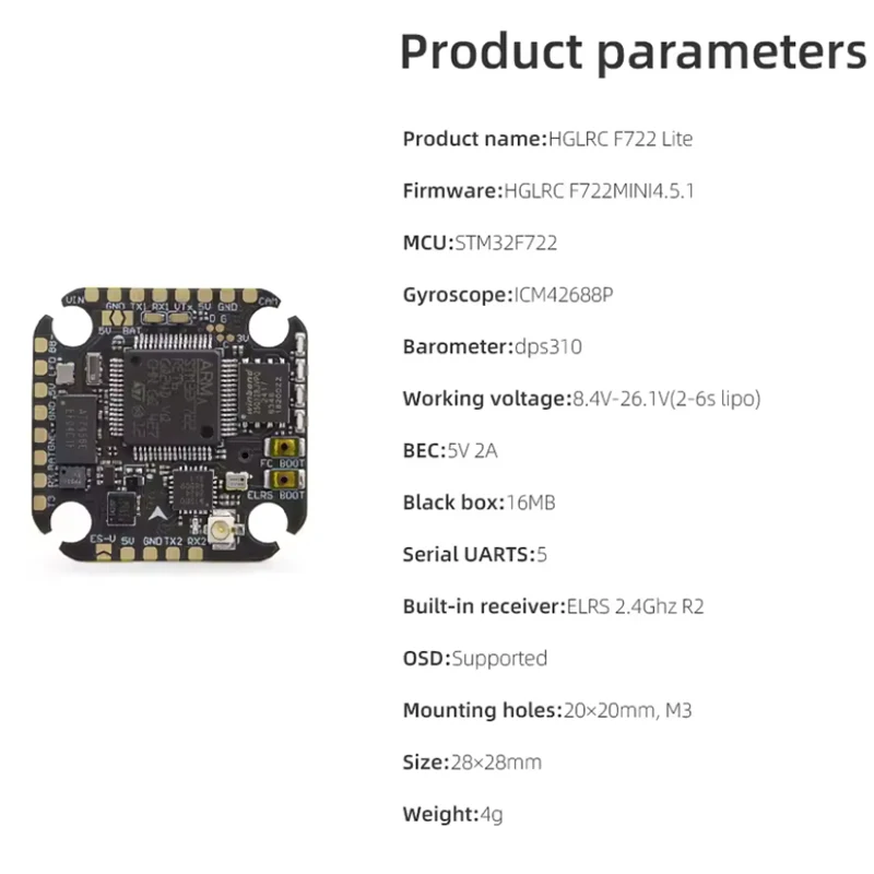 HGLRC SPECTER F722 Lite Flight - Betaflight Flight Controller recensie en prijs