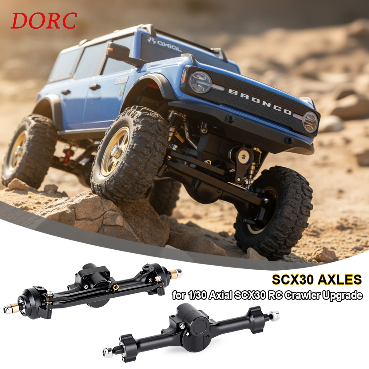 SCX30 1/30 +5mm aluminium voor - Rc Crawler Axle Parts recensie en prijs