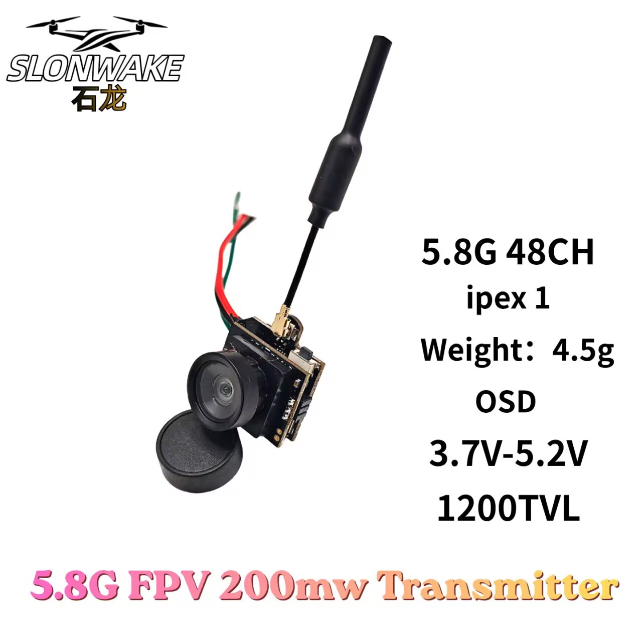 SLONWAKE 5.8G analoge VTX-tran - Drone Rc Camera recensie en prijs